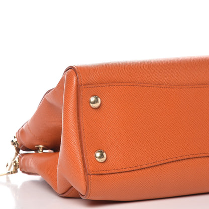 Prada Saffiano Large Double Zip Tote Papaya 11 of 12