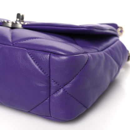 Chanel Lambskin Quilted Medium Chanel 19 Flap Purple 10 of 10