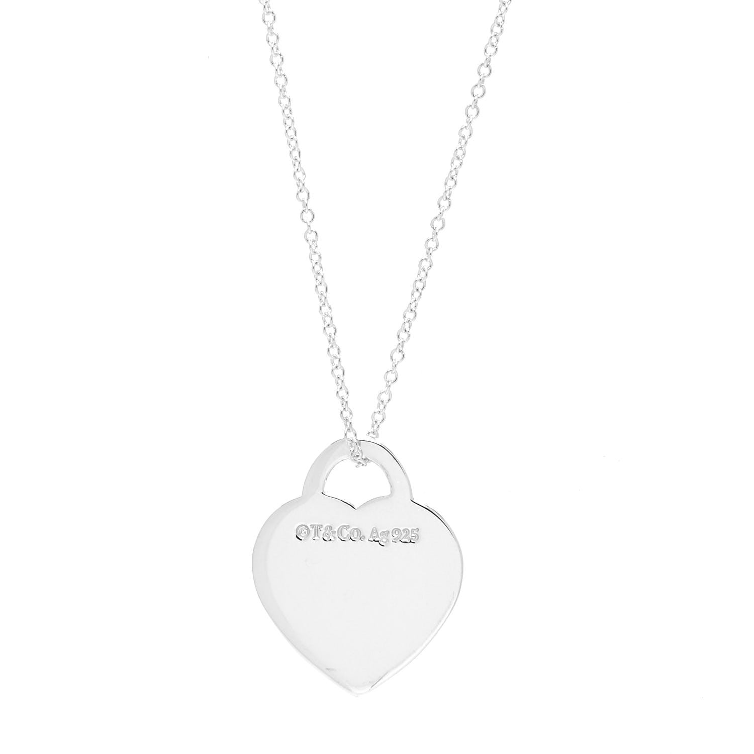 Tiffany Sterling Silver Small Return to Tiffany Heart Pendant Necklace 4 of 8