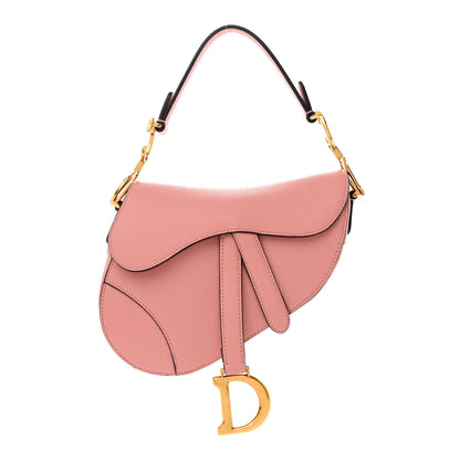 Christian Dior Grained Calfskin Mini Saddle Bag Pink 1 of 10