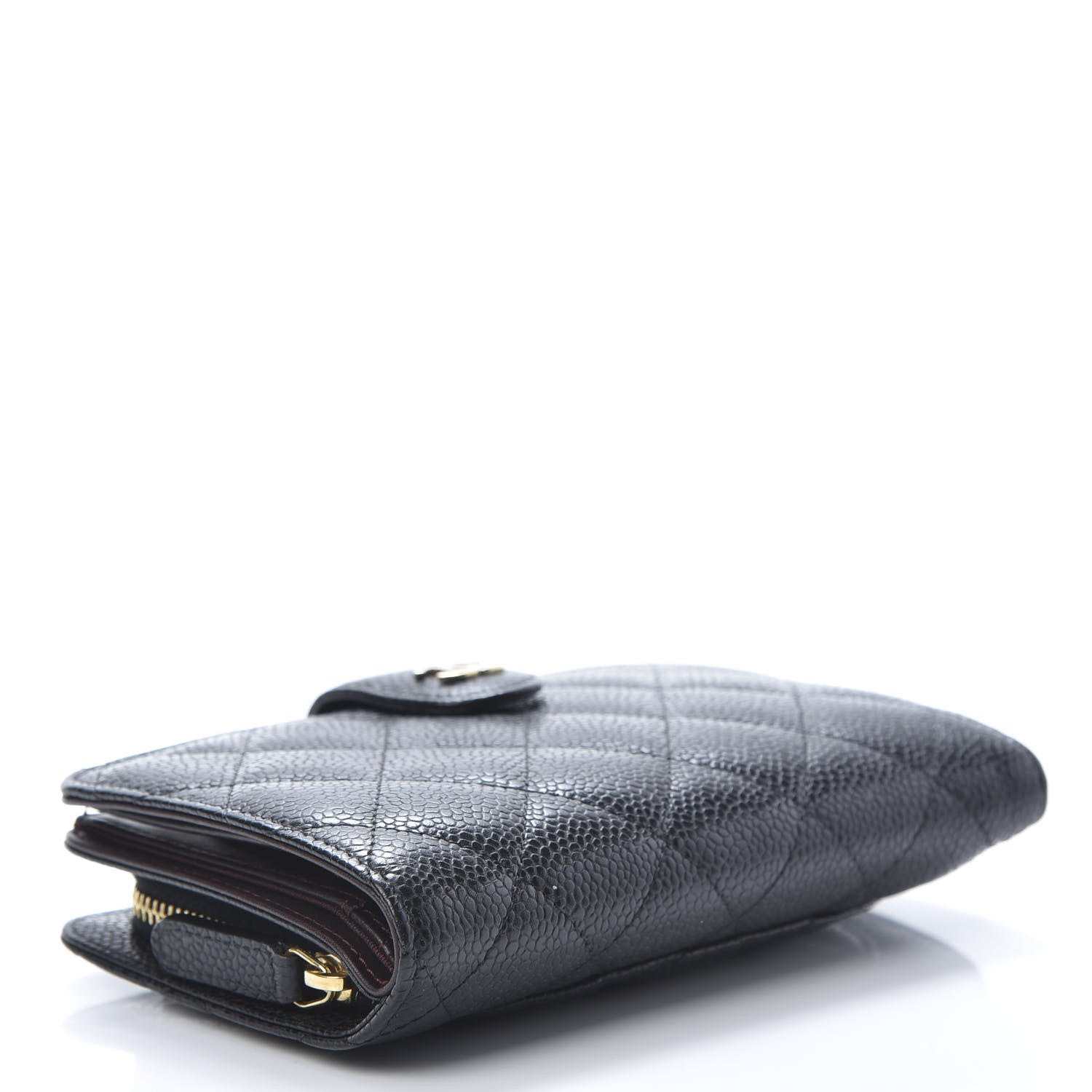 Chanel Caviar Quilted CC French Wallet Black 4 of 12