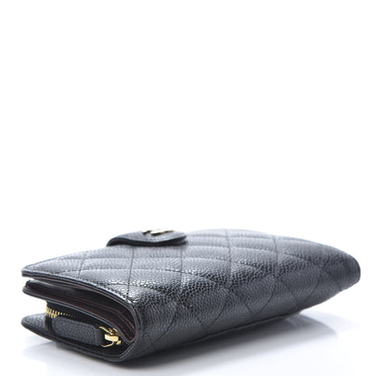 Chanel Caviar Quilted CC French Wallet Black 4 of 12