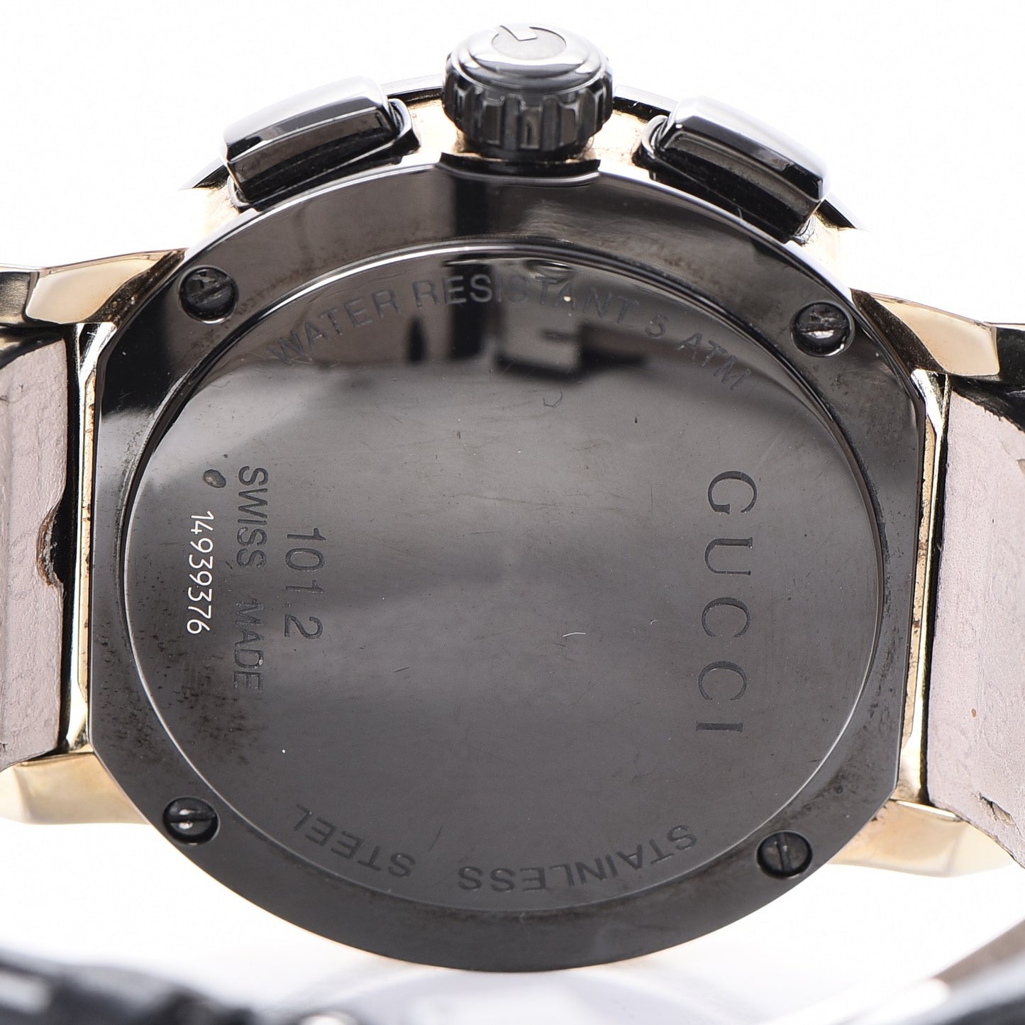 PVD Stainless Steel Calfskin 44mm G-Chrono Quartz Watch Black