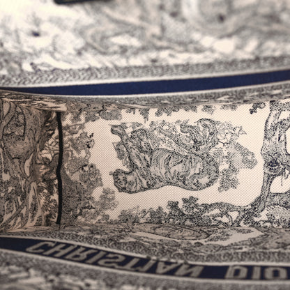 Christian Dior Canvas Embroidered Large Dioriviera Toile De Jouy Book Tote Blue 5 of 8