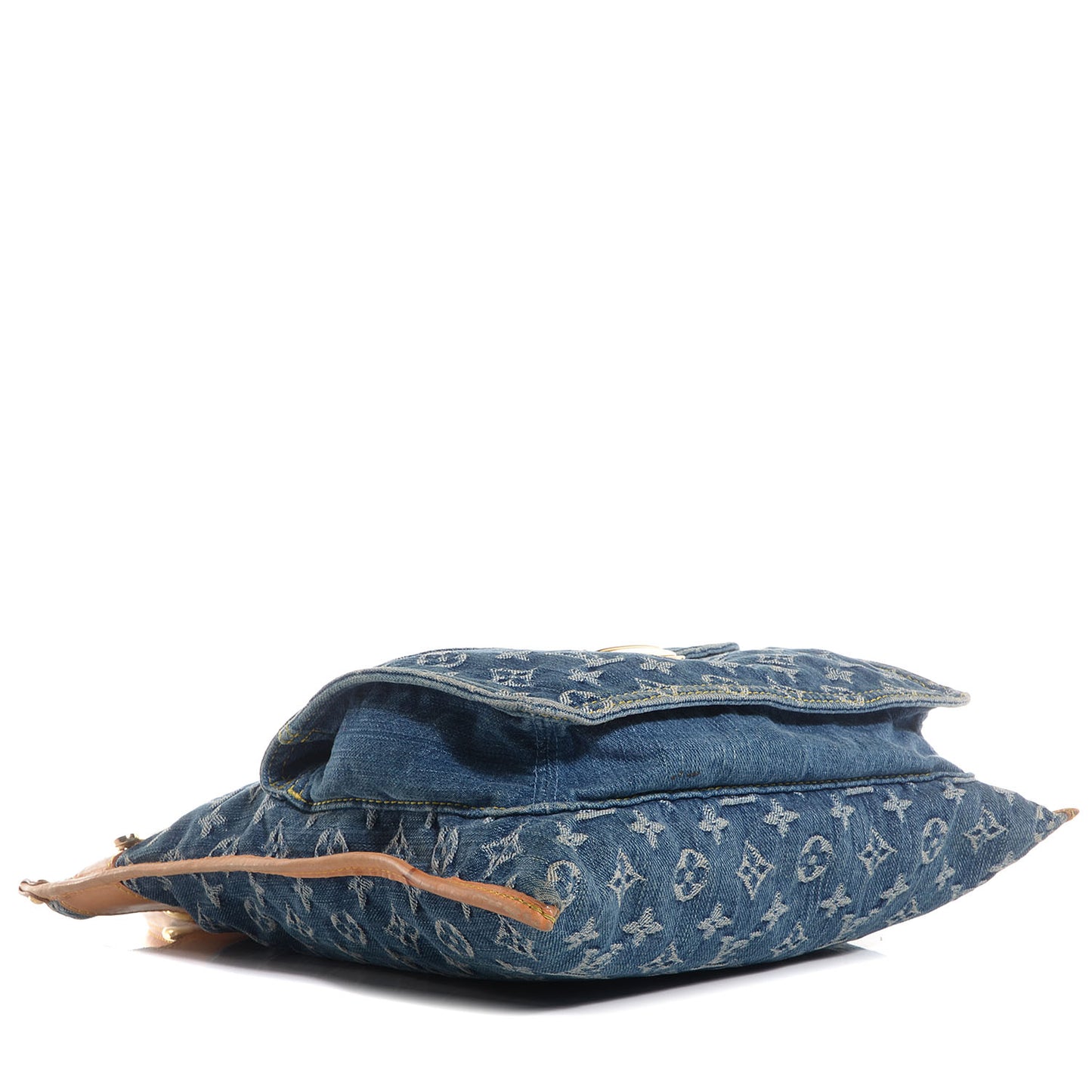 Monogram Denim Sac Plat Blue