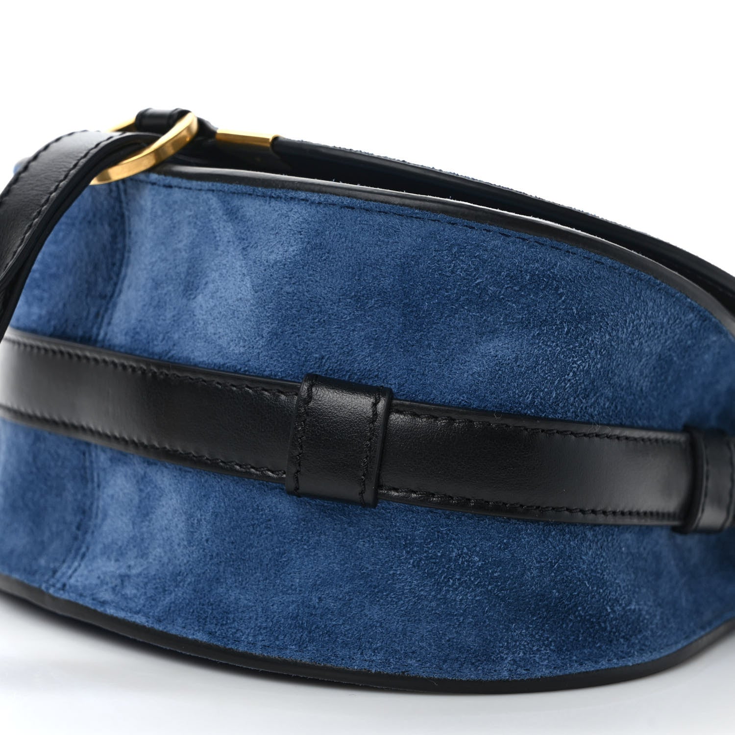 Chloe Suede Small Marcie Saddle Bag Deep Denim 9 of 9