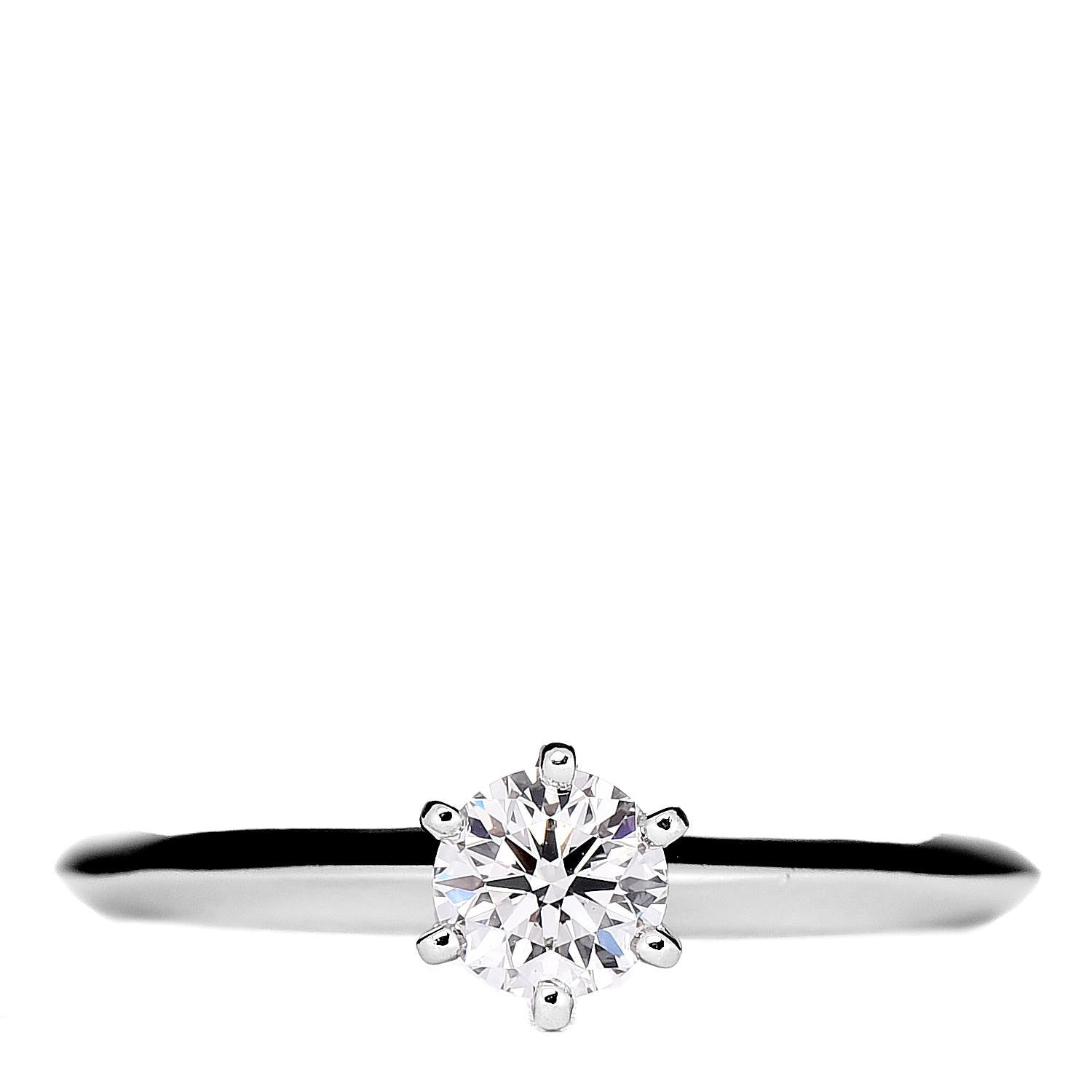 Tiffany Platinum Diamond .27ct Solitaire Engagement Ring 46 3.75 1 of 7