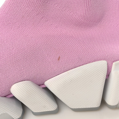Balenciaga Technical 3D Recycled Knit Bi-Color Womens Speed 2.0 Transparent Sole Sneakers 40 Pink White 7 of 8