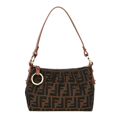 Fendi Zucca Cuoio Lucido Hobo Tobacco Bois de Rose 1 of 9