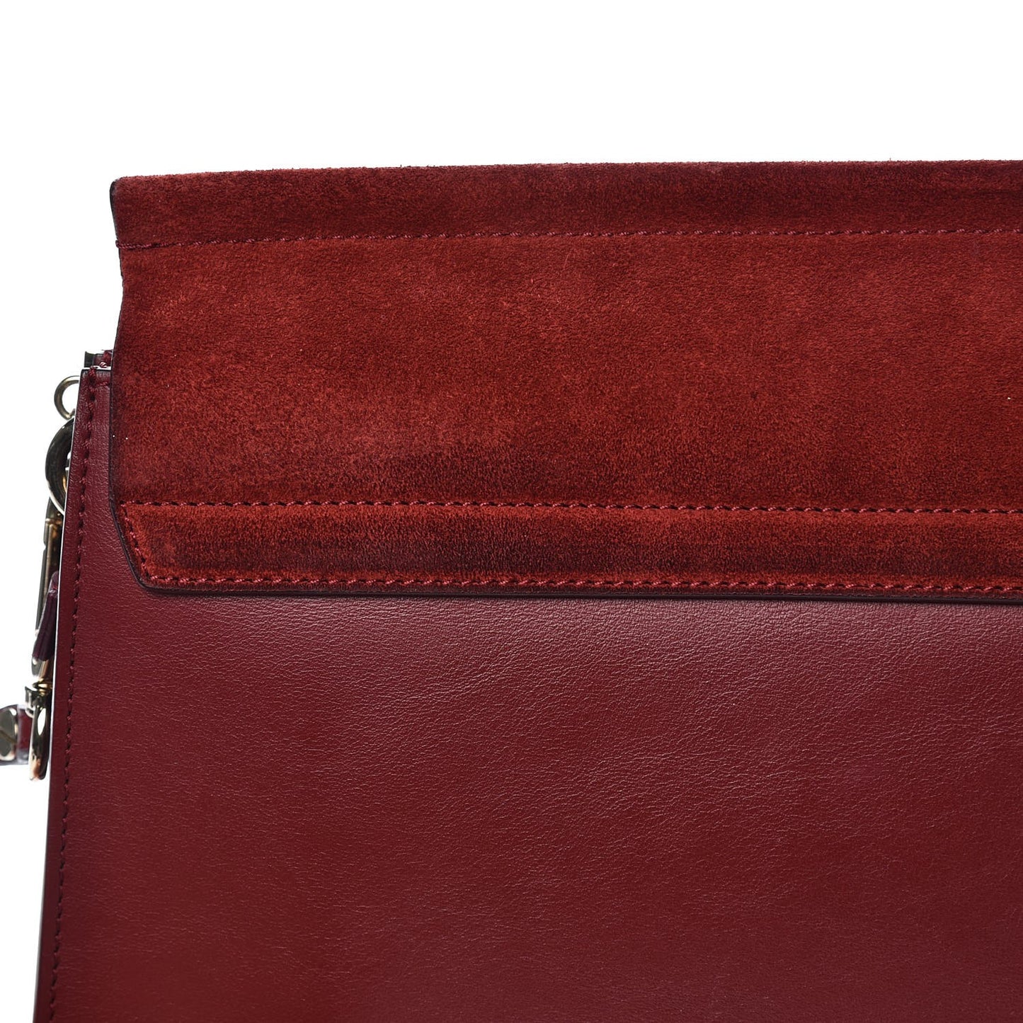 Calfskin Suede Medium Faye Shoulder Bag Plum Purple