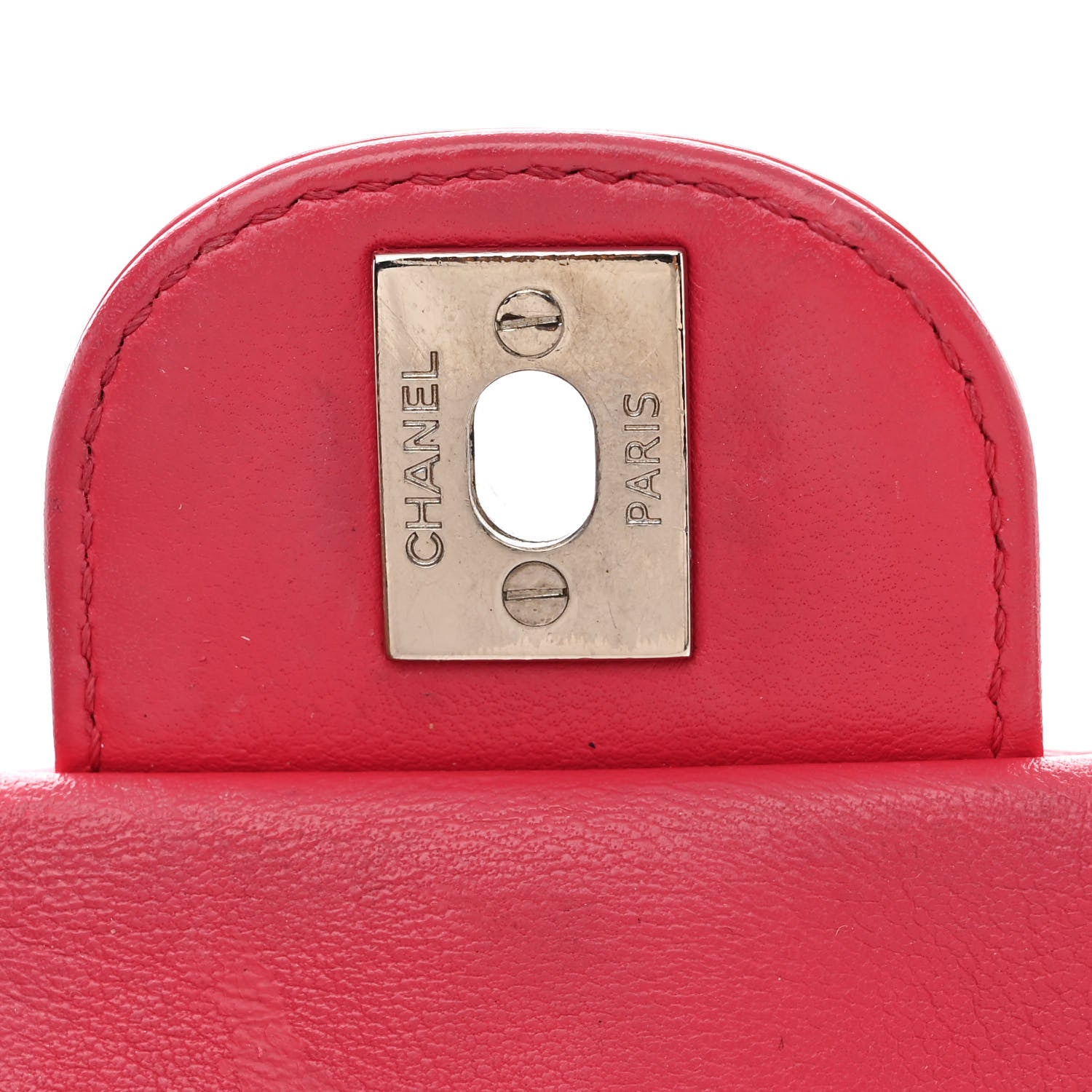 Chanel Patent Quilted Small Rock In Rome Single Flap Dark Pink 13 of 23