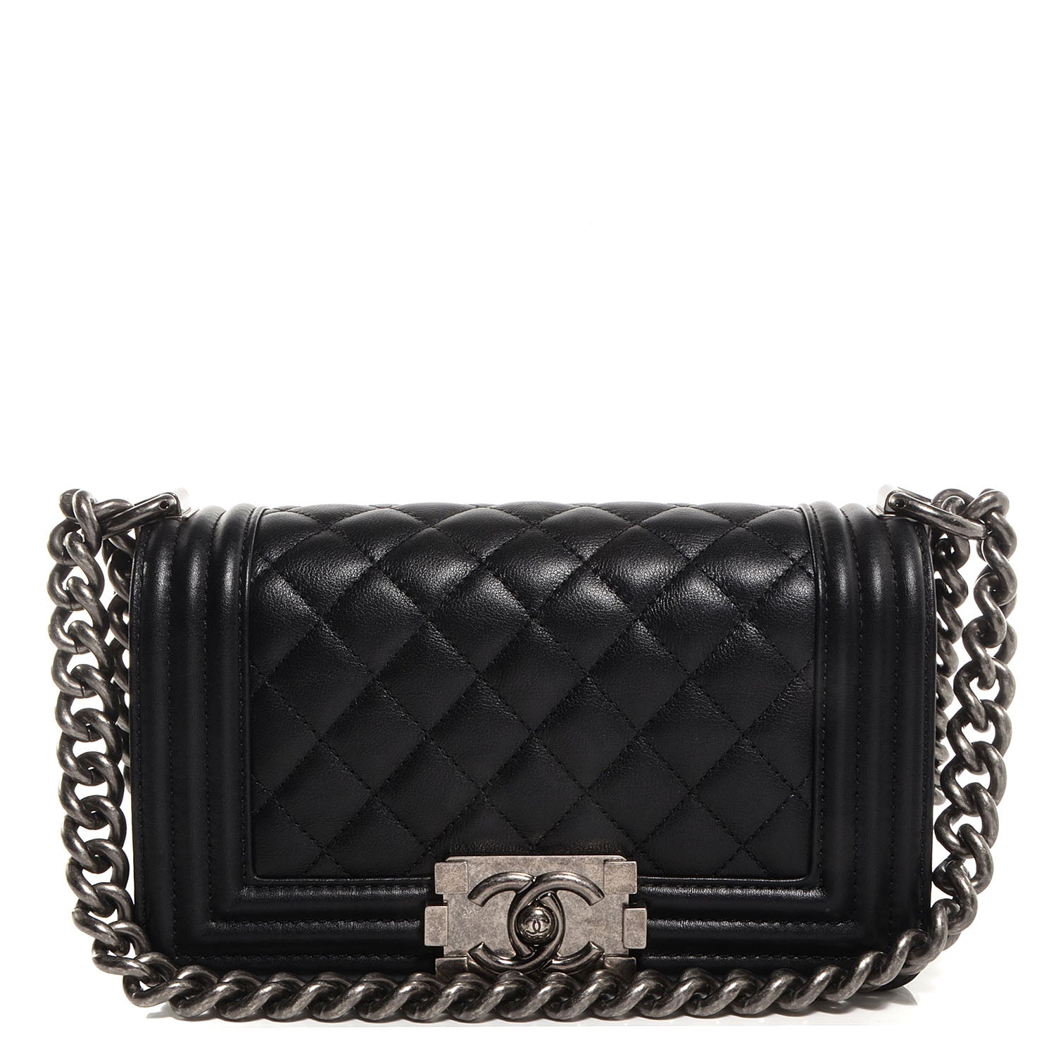Chanel Lambskin Quilted Small Boy Flap Black 1 of 9