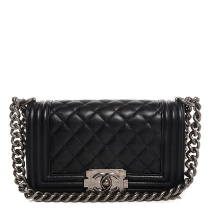 Chanel Lambskin Quilted Small Boy Flap Black 1 of 9