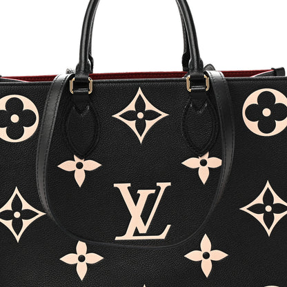 Louis Vuitton Empreinte Monogram Giant Onthego MM Black Beige 7 of 10