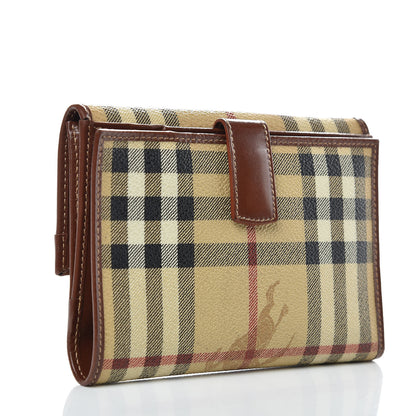 Burberry Haymarket Check Compact Wallet Brown 3 of 8