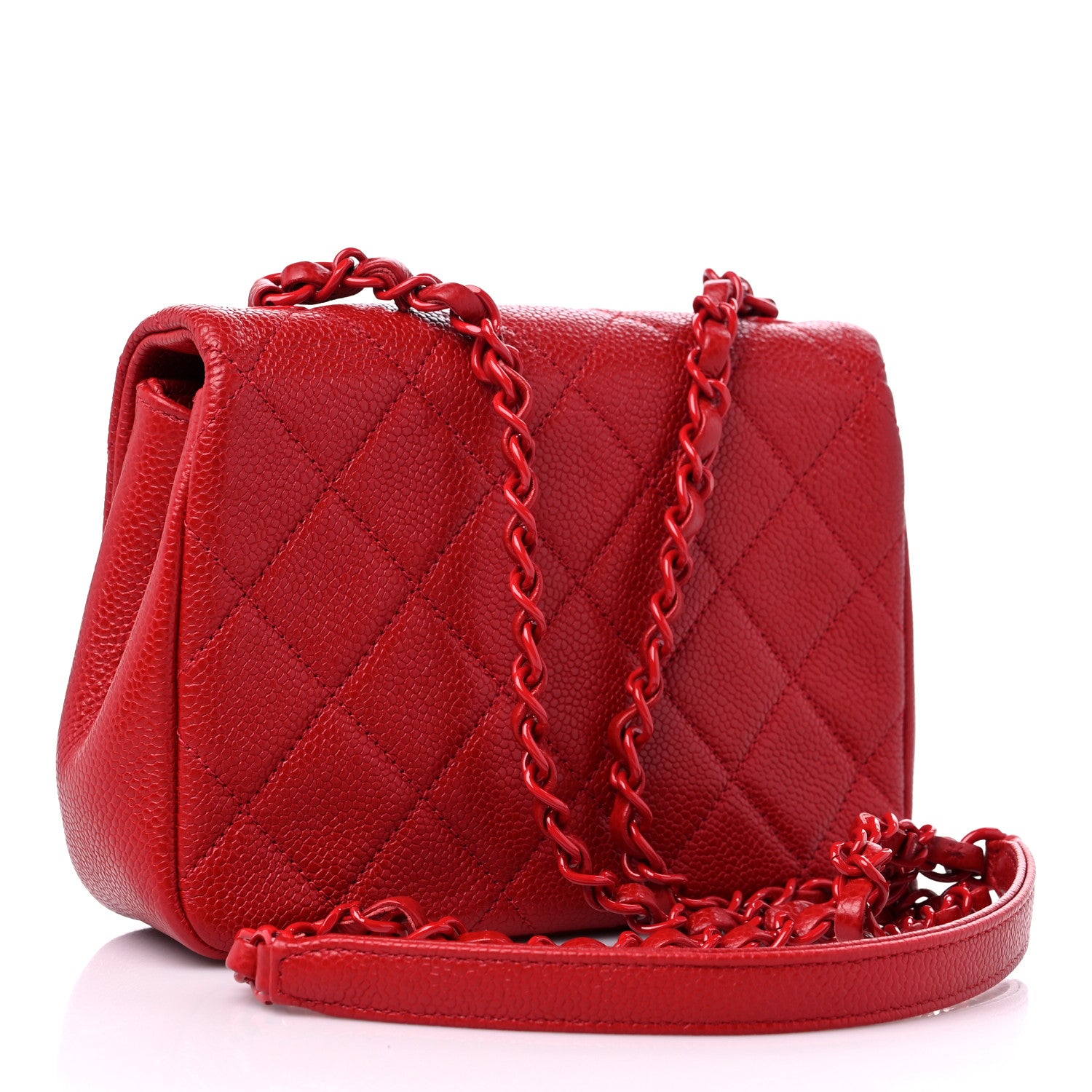 Chanel Caviar Quilted Mini Incognito Square Flap Red 3 of 13