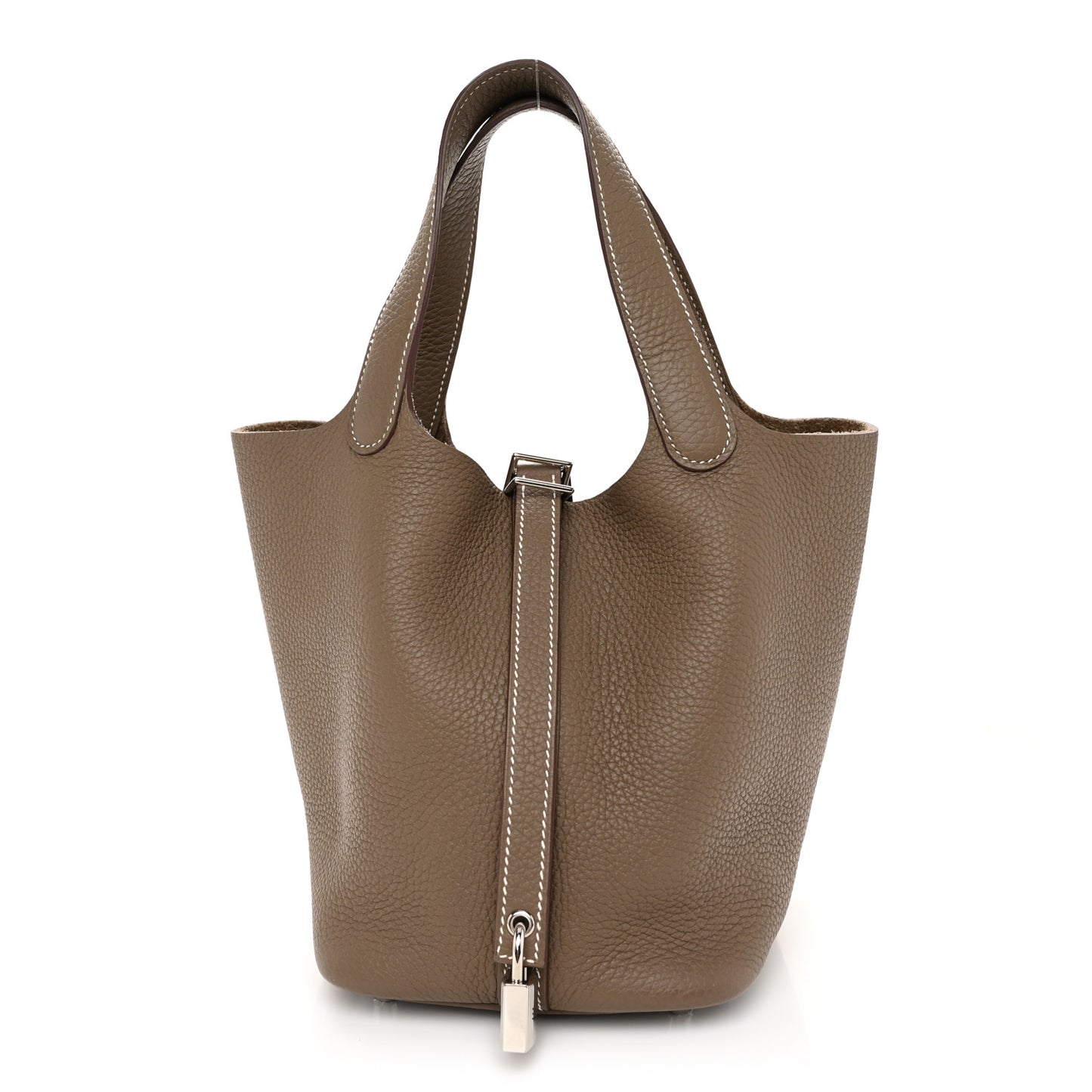 Taurillon Clemence Picotin Lock 18 PM Etoupe