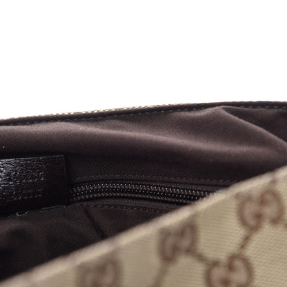 Gucci Monogram Small Flap Messenger Bag Beige Dark Brown 12 of 13