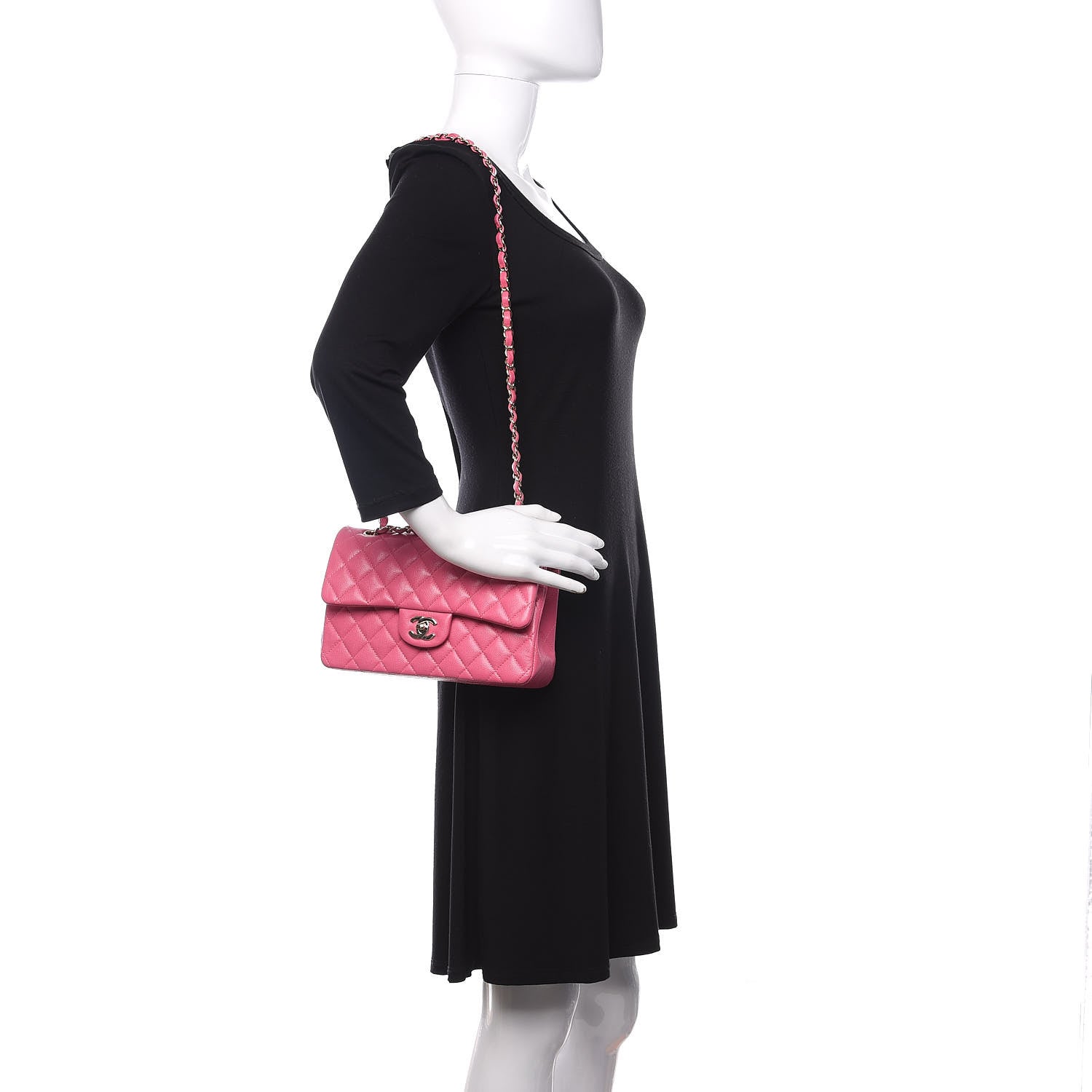 Chanel Caviar Quilted Small Double Flap Pink 2 of 11