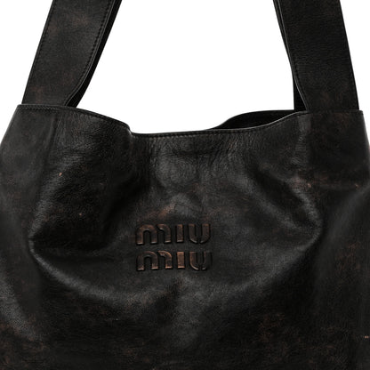 Miu Miu Soft Calf Hobo Bag Brown 7 of 12