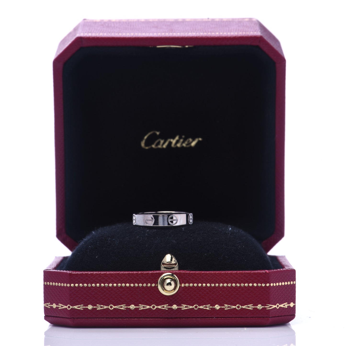 18K White Gold 3.5mm LOVE Wedding Band Ring 52 6