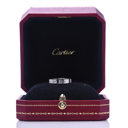 Cartier 18K White Gold 3.5mm LOVE Wedding Band Ring 52 6 6 of 8