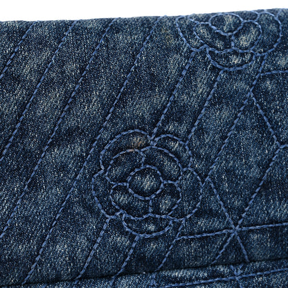 Chanel Denim Camellia Embroidered Medium Just Mademoiselle Blue 11 of 13