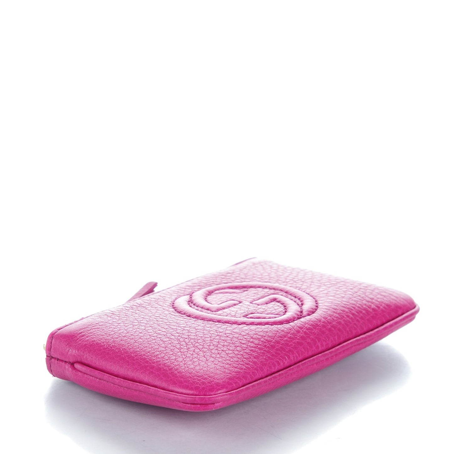 Pebbled Calfskin Soho Key Case Bright Bougainvillea
