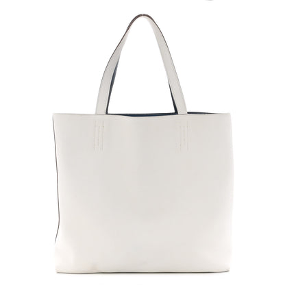 Hermes Taurillon Clemence Double Sens 45 Reversible Tote Bleu Thalassa White 3 of 20