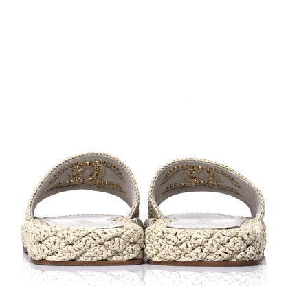 Chanel Braided Cord CC Mules 40 Light Beige 4 of 6