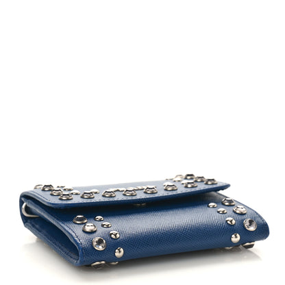 Prada Saffiano Crystal Card Holder 4 of 7