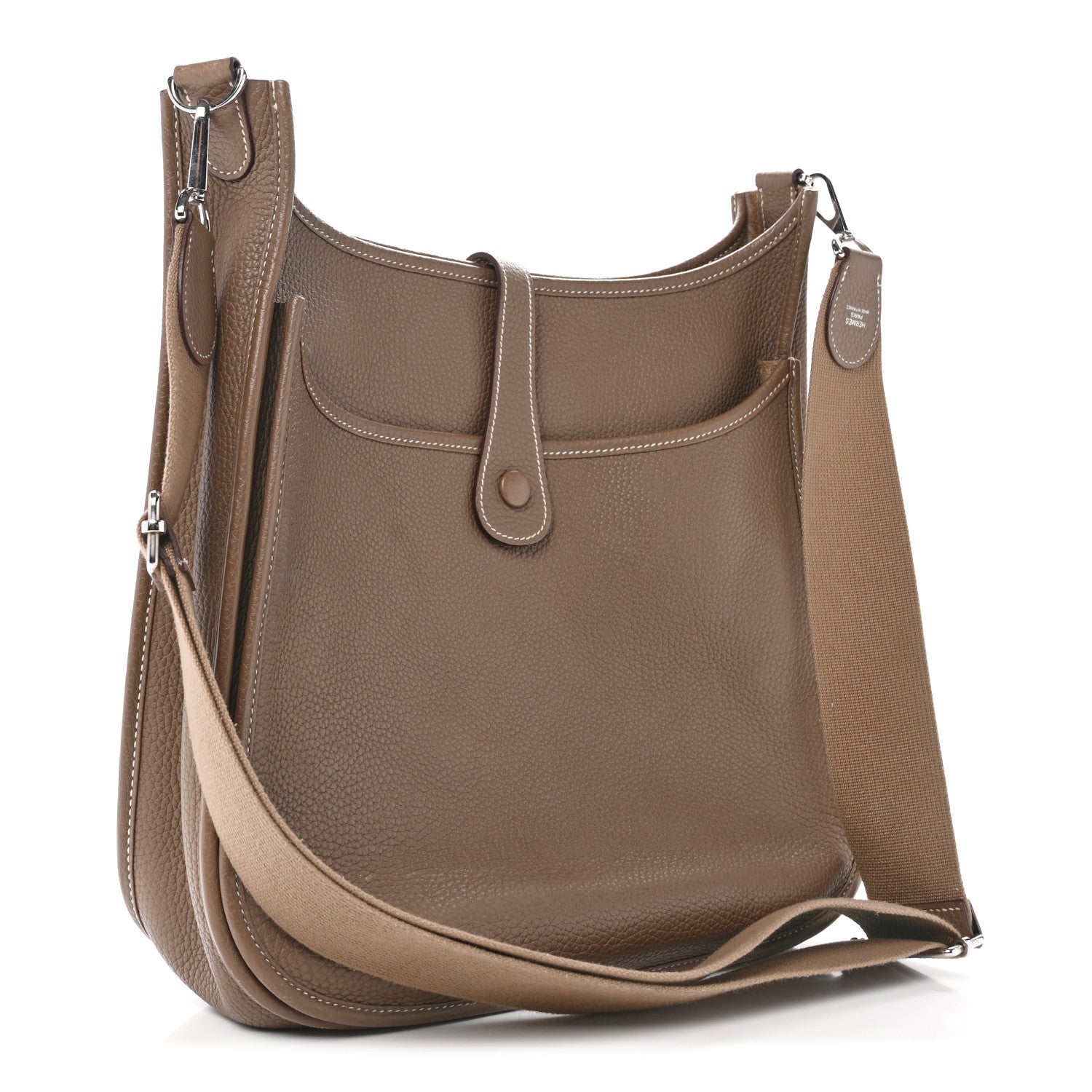 Hermes Taurillon Clemence Evelyne III GM Etoupe 3 of 13