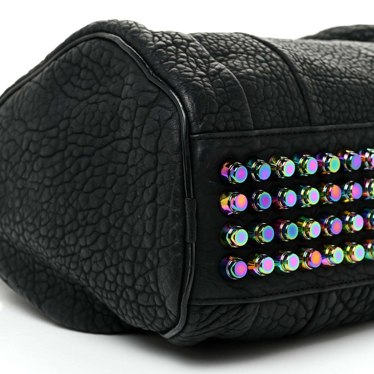 Alexander Wang Pebbled Lambskin Rockie Black Iridescent Hardware 7 of 14