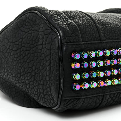 Alexander Wang Pebbled Lambskin Rockie Black Iridescent Hardware 7 of 14