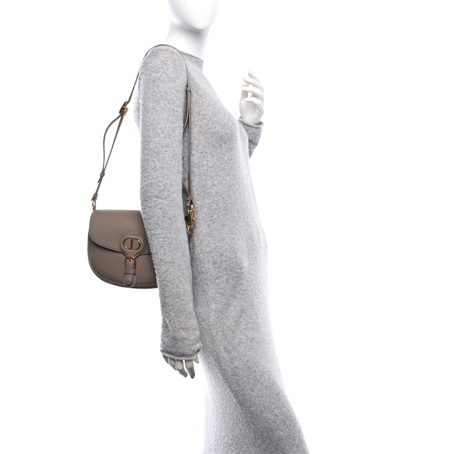 Christian Dior Grained Calfskin Medium Bobby Flap Warm Taupe 2 of 10