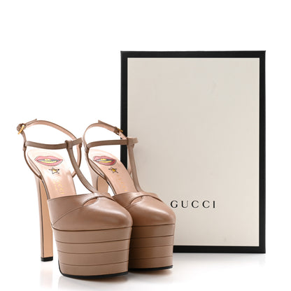 Gucci Malaga Kid Knotted Strap Crawford Platform Sandals 38 Skin Rose 8 of 8