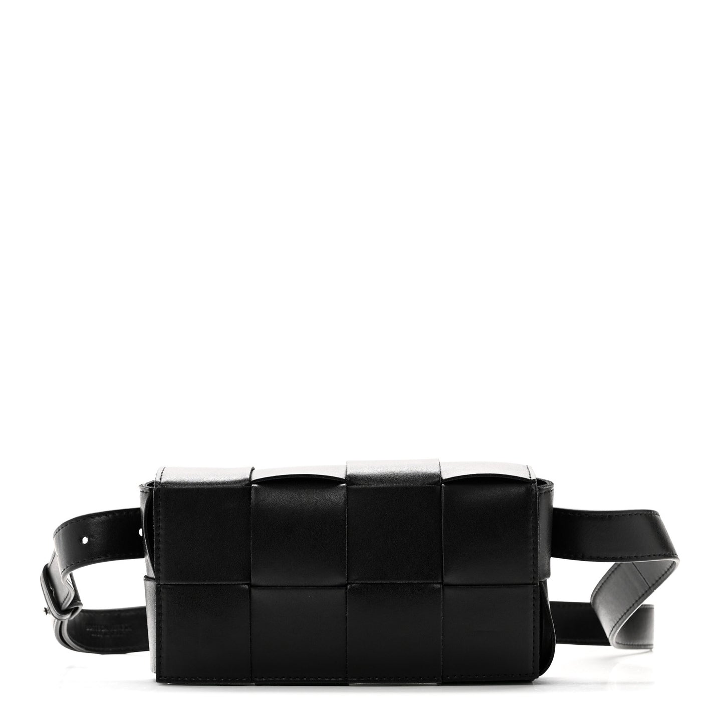 Nappa Maxi Intreccio The Belt Cassette Bag Black