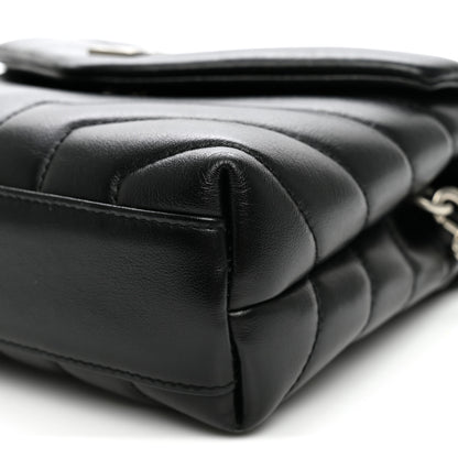 Saint Laurent Calfskin Y Quilted Monogram Toy Loulou Crossbody Bag Black 10 of 10