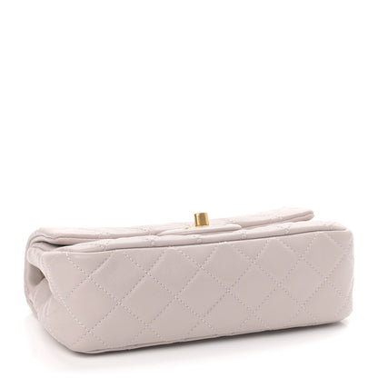 Chanel Lambskin Quilted Mini Rectangular Pearl Crush Flap Light Purple 4 of 9