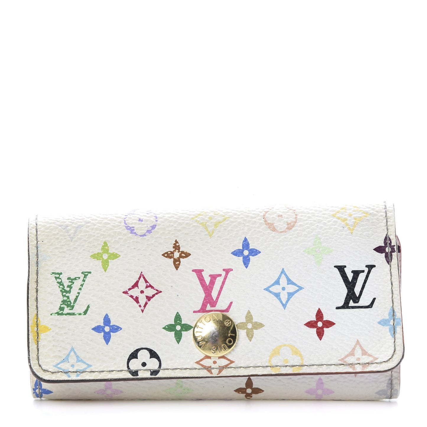 Monogram Multicolor Multicles 4 Key Holder White Litchi