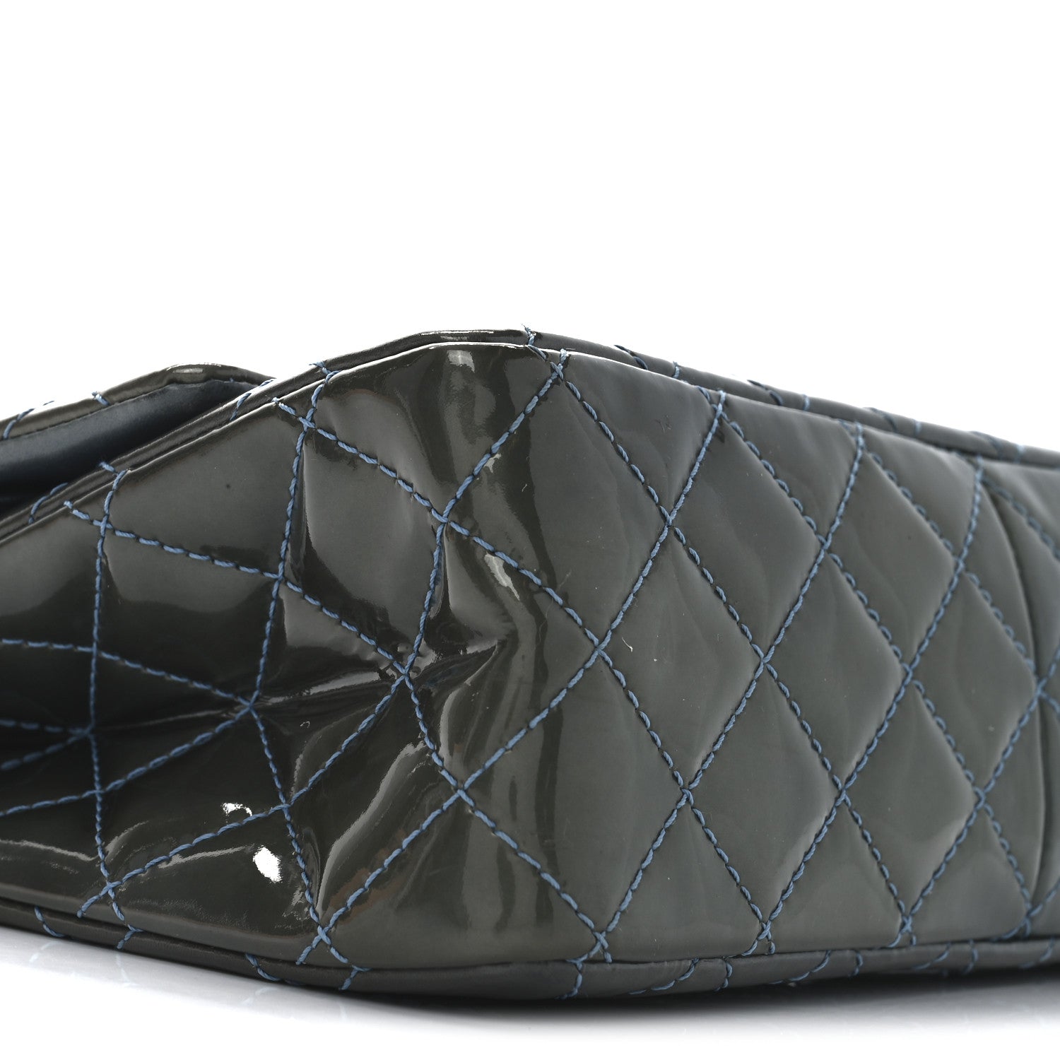 Chanel Patent Quilted 2.55 Reissue 226 Flap Blue 9 of 10