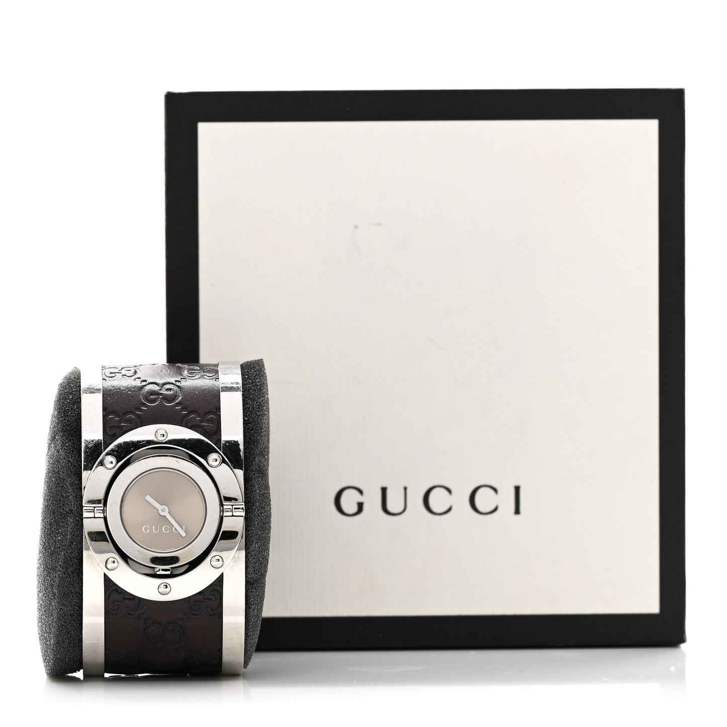 Stainless Steel Calfskin 33mm Twirl Quartz Watch Brown