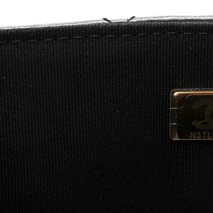 Chanel Grained Calfksin Quilted XXL Travel Flap Bag Black 7 of 10
