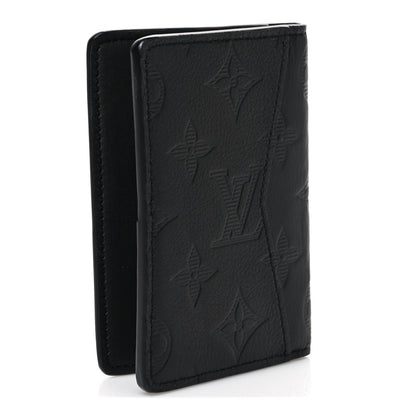 Louis Vuitton Calfskin Monogram Shadow Pocket Organizer Black 3 of 8