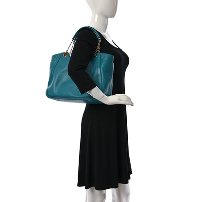 Salvatore Ferragamo Buffalo Betulla Tote Teal 2 of 11