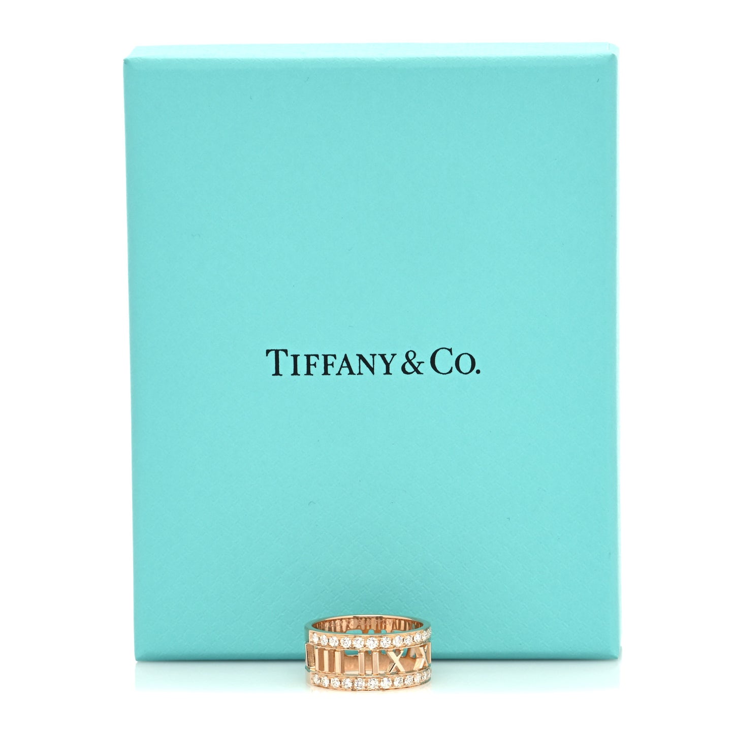 18K Rose Gold Diamond Wide Atlas Open Ring 53 6.5