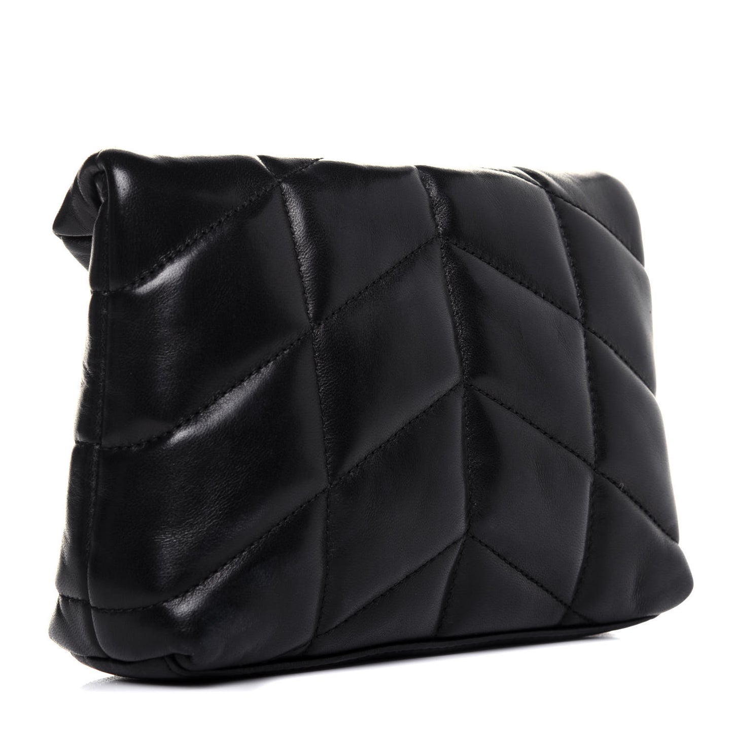 Lambskin Monogram Loulou Puffer Pouch Clutch Black