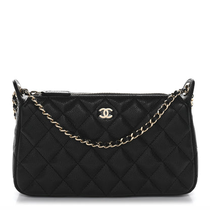 Chanel Caviar Quilted Purse With Chain Black 1 of 11