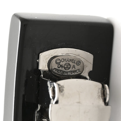 Chanel Resin Chocolate Bar CC Barrette Black 3 of 4