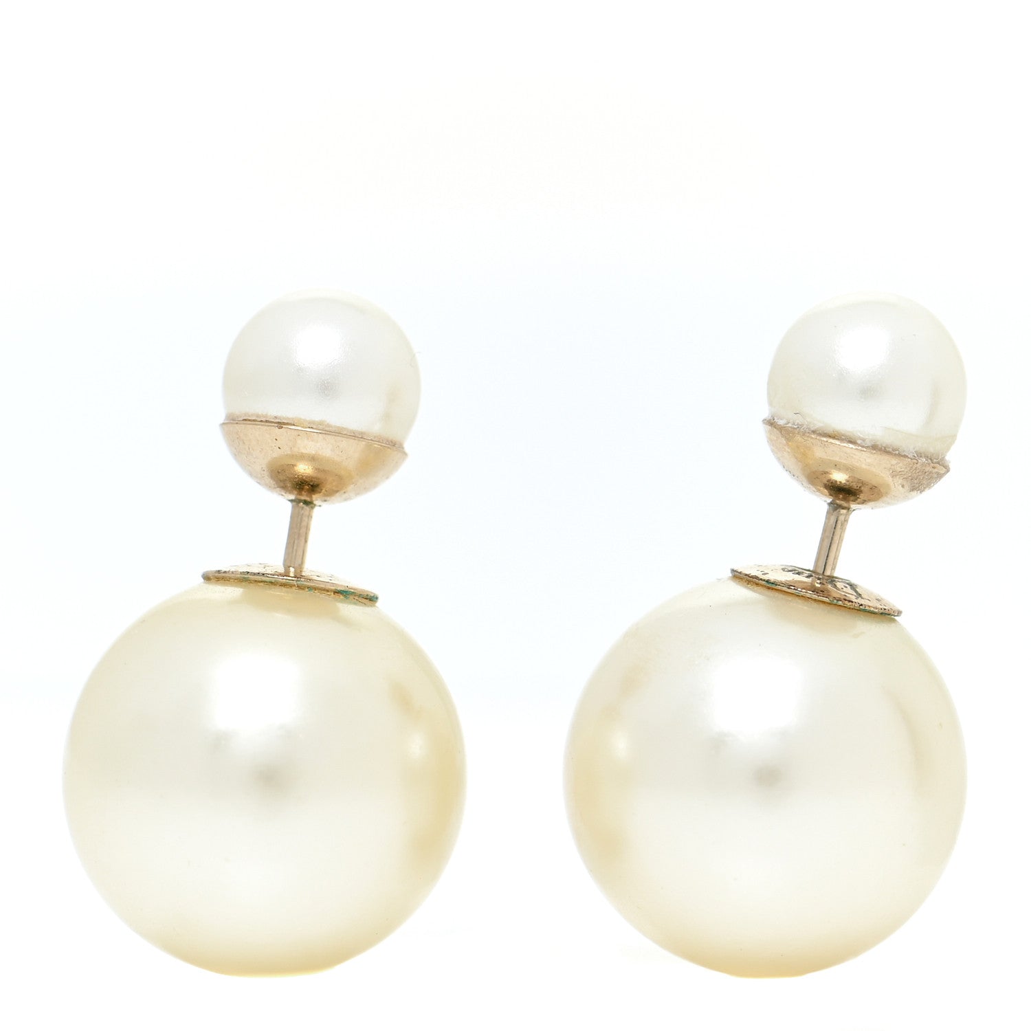 Christian Dior Pearl Mise En Dior Tribal Earrings Gold 1 of 7